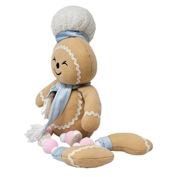 Plush Pastel Gingerbread Girl and Boy Christmas Shelf Sitters Set - Picture 6 of 7